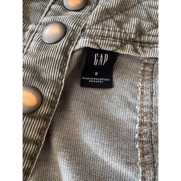 Gap Women's Sz 2 Greyish Corduroy Mini Skirt Y2K 2004 Academia Boho 70s - Picture 6 of 11